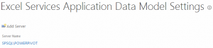 Excel Services Data Model Settings