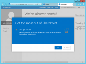 sharepoint almost ready