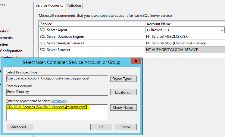 SQL Service Accounts
