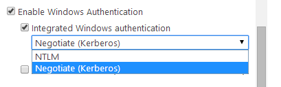 sharepoint 2012 sp1 central administration web application kerberos authentication