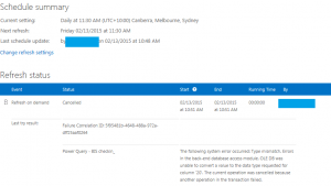 power bi data refresh type mismatch