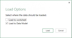 powerquery load data to model