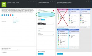 azure create storage account choose type