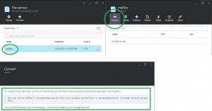 azure create storage account file share connect