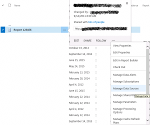 sharepoint manage ssrs data sources